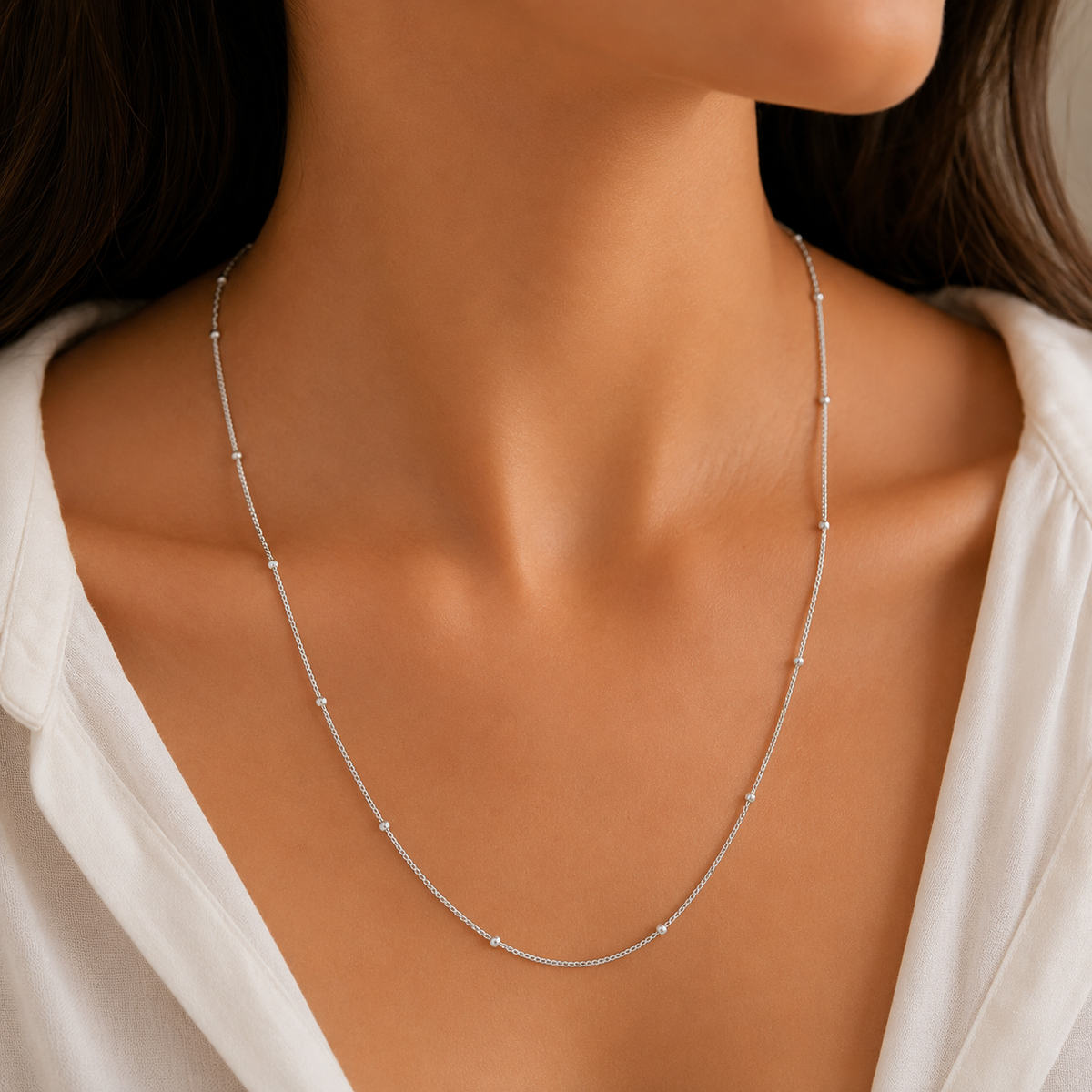 Spark Dot Silver Chain by The 925 Club