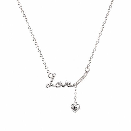 Love Script Heart Pendant by The 925 Club - image 2