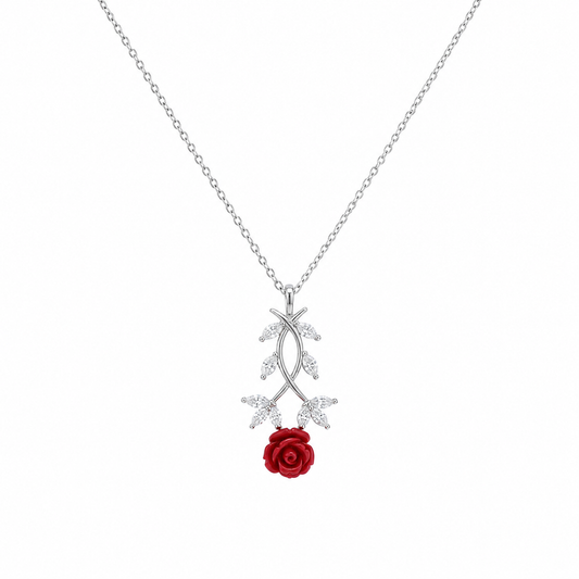Crimson Rose Vine Pendant by The 925 Club - image 2