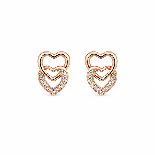 Twin Heart Glow Earrings by The 925 Club - image 2