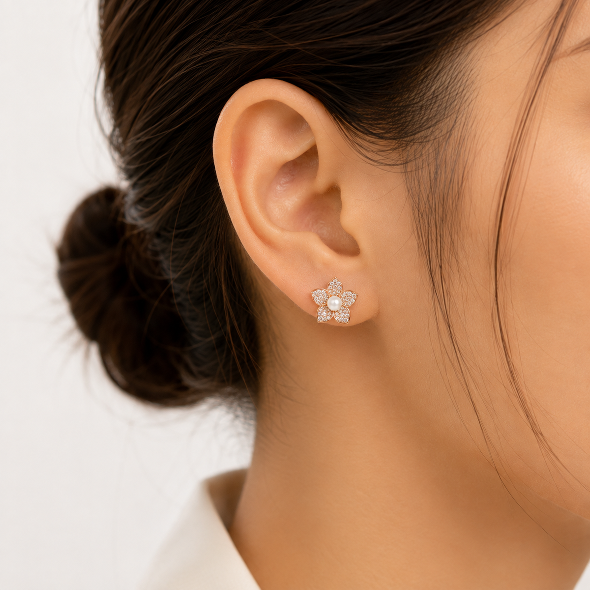 Pearl Flora Studs by The 925 Club - image 3