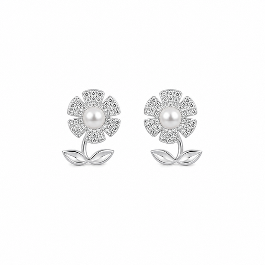 Daisy Pearl Earrings by The 925 Club - image 2