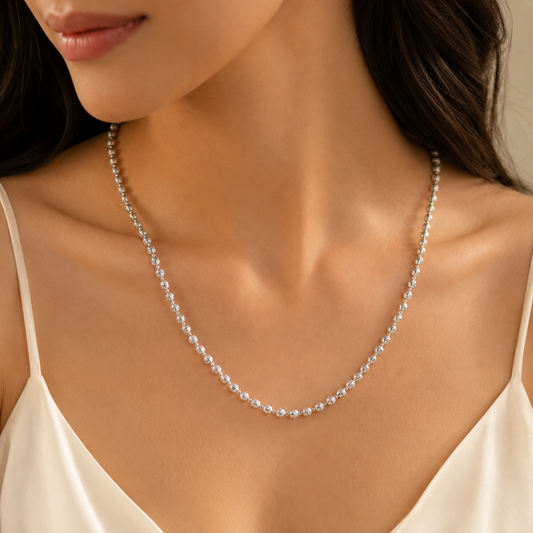 Shimmer Dot Chain by The 925 Club