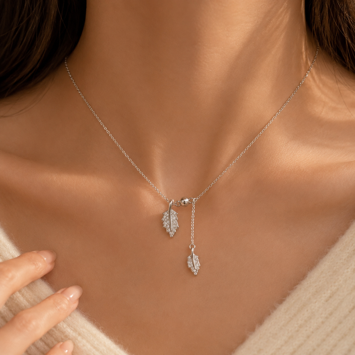 Feather Grace Pendant by The 925 Club