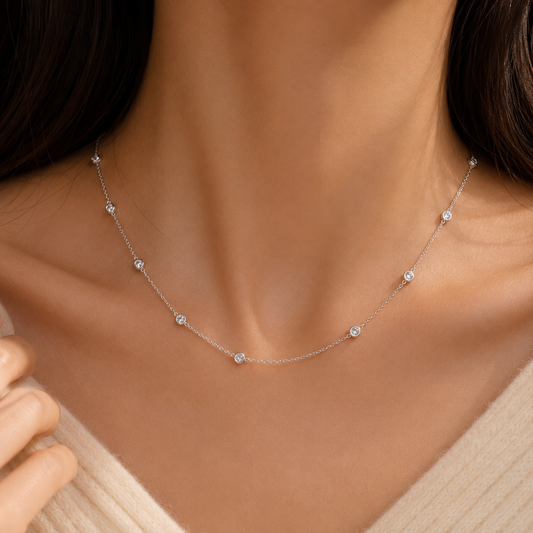 Celeste Solitaire Necklace by The 925 Club