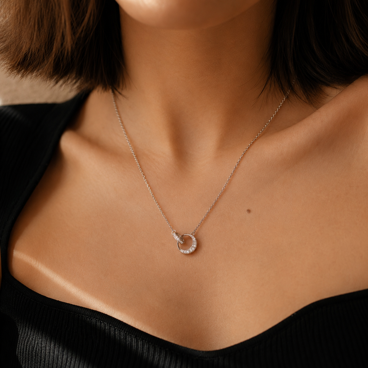 Luna Halo Pendant by The 925 Club