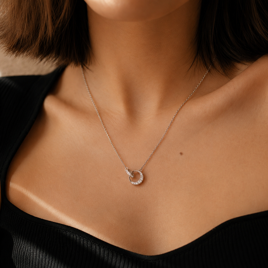 Luna Halo Pendant by The 925 Club