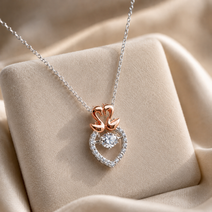 Swan Heart Pendant by The 925 Club