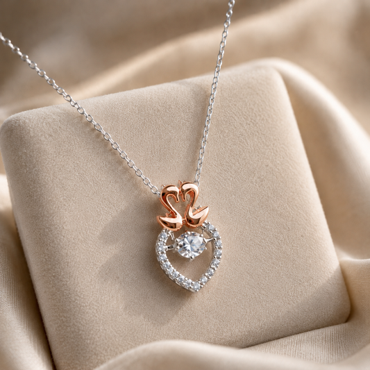 Swan Heart Pendant by The 925 Club