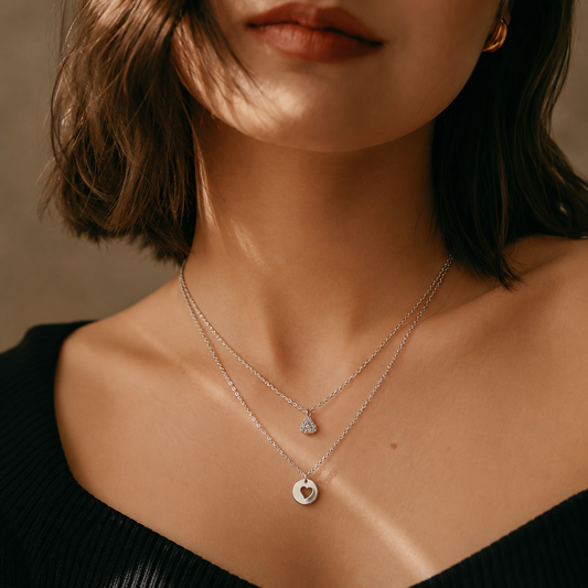 Layered Heart Disc by The 925 Club