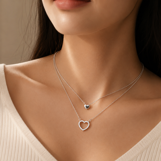 Dual Heart Layer by The 925 Club