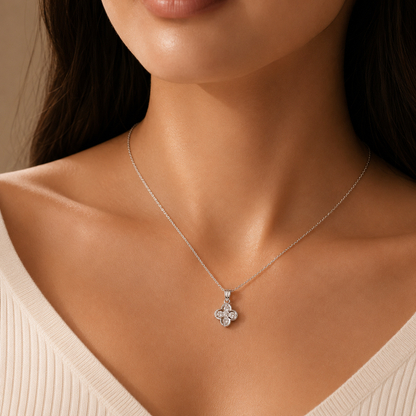 Pave Clover Charm by The 925 Club