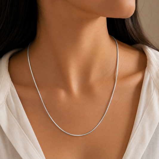 Classic Snake Silver Chain by The 925 Club