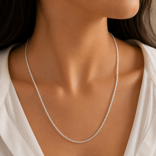 Delicate Cable Silver Chain by The 925 Club