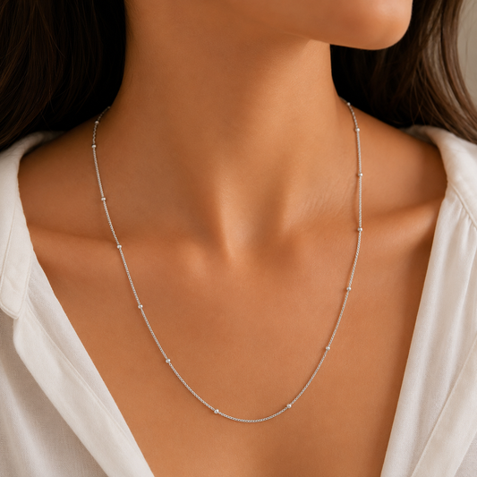 Spark Dot Silver Chain by The 925 Club