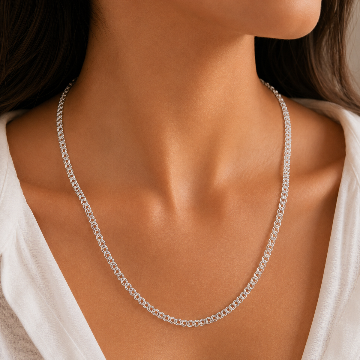 Eternal Loop Silver Chain by The 925 Club