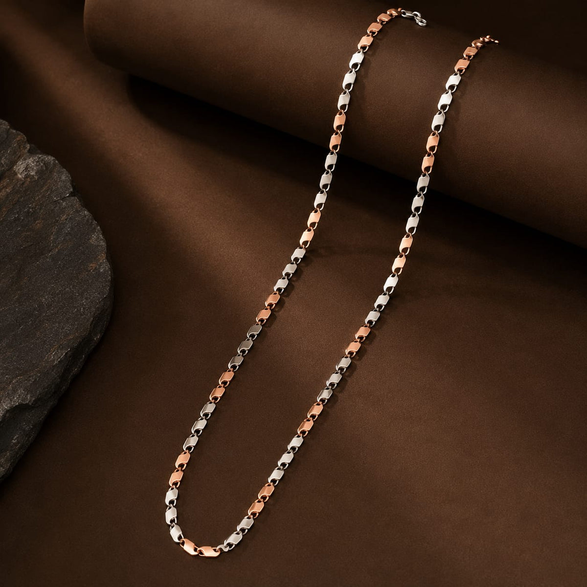 Dual Tone Oval Link Chain by The 925 Club
