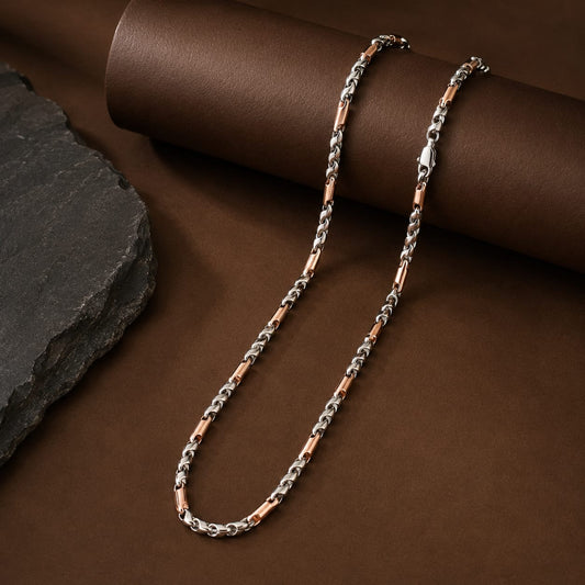 Dual Tone Curb Link Chain by The 925 Club