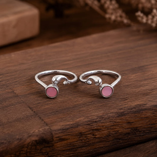 Blush Wave Toe Ring by The 925 Club