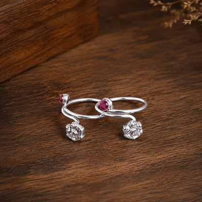 Ruby Spark Toe Ring by The 925 Club