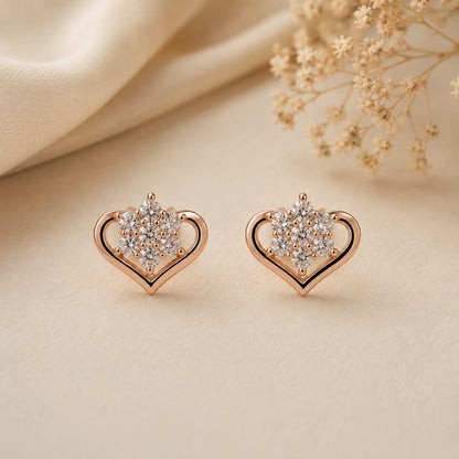 Blooming Heart Earrings by The 925 Club
