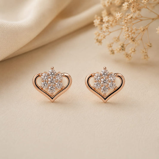 Blooming Heart Earrings by The 925 Club