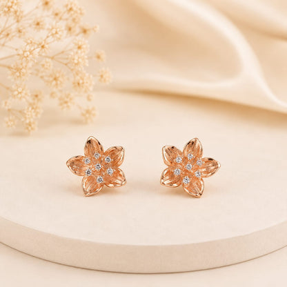Golden Petal Studs by The 925 Club