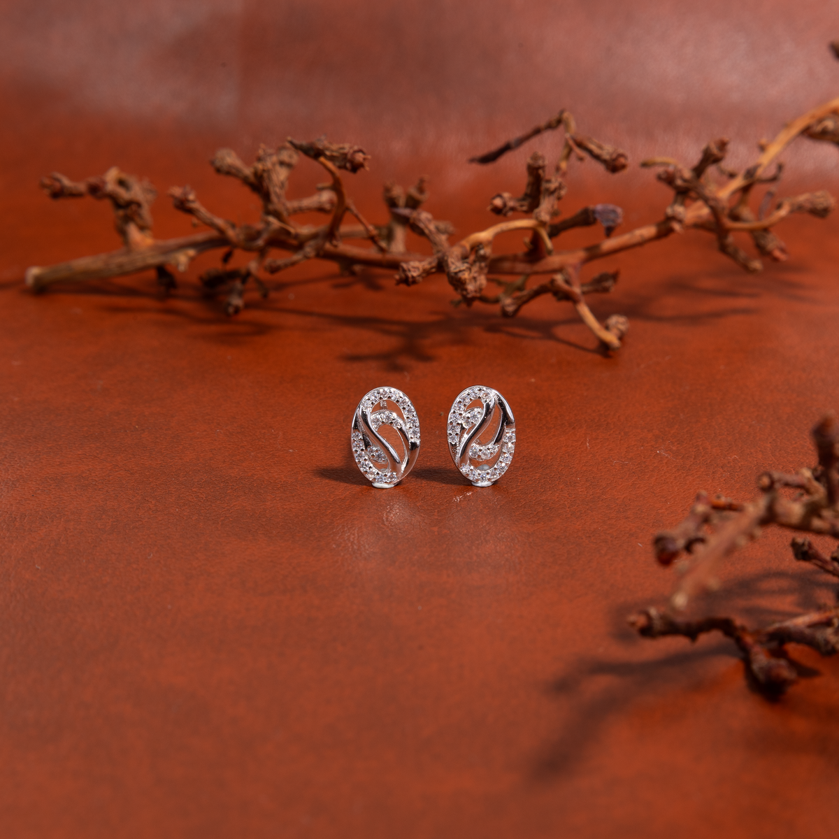 Aurora Oval Studs by The 925 Club