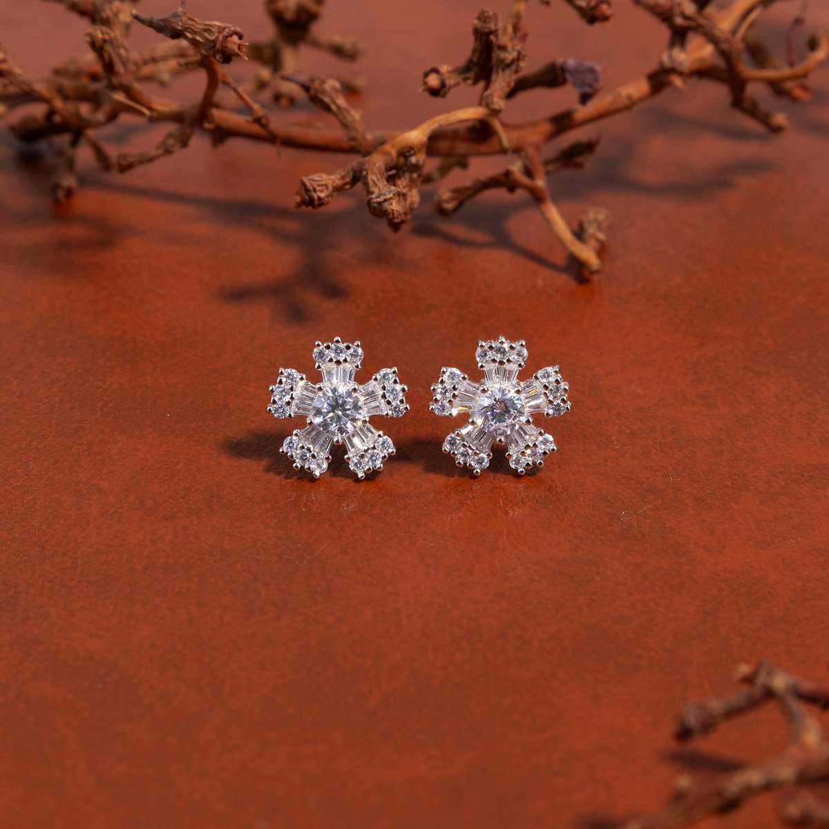 Sparkle Flora Earrings by The 925 Club