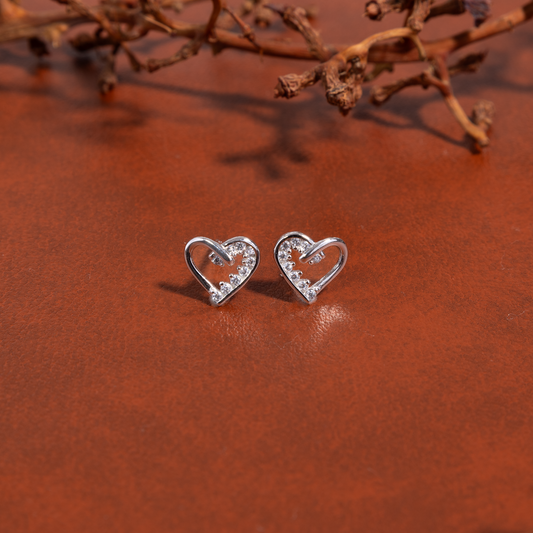 Sweetheart Shine Studs by The 925 Club