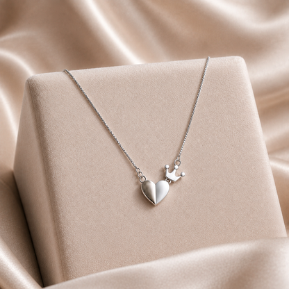 Crowned Heart Pendant by The 925 Club