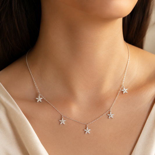 Luna Blossom Necklace by The 925 Club