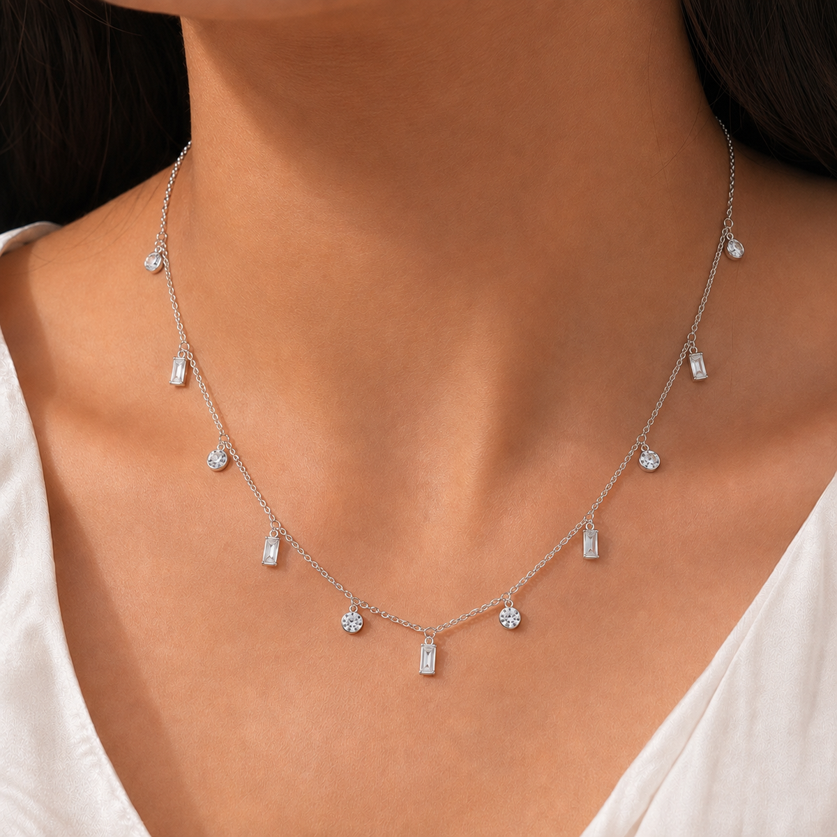 Lustre Drops Necklace by The 925 Club