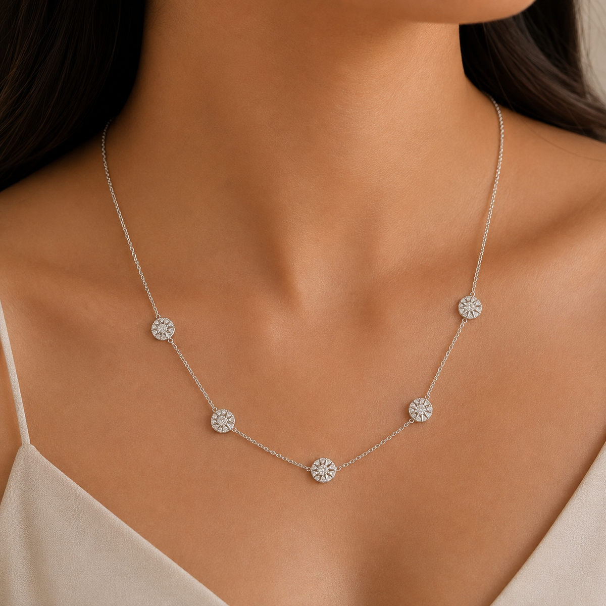 Snow Blossom Necklace by The 925 Club