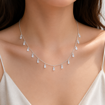 Baguette Bliss Necklace by The 925 Club