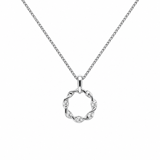 Twisted Circle Pendant by The 925 Club - image 2