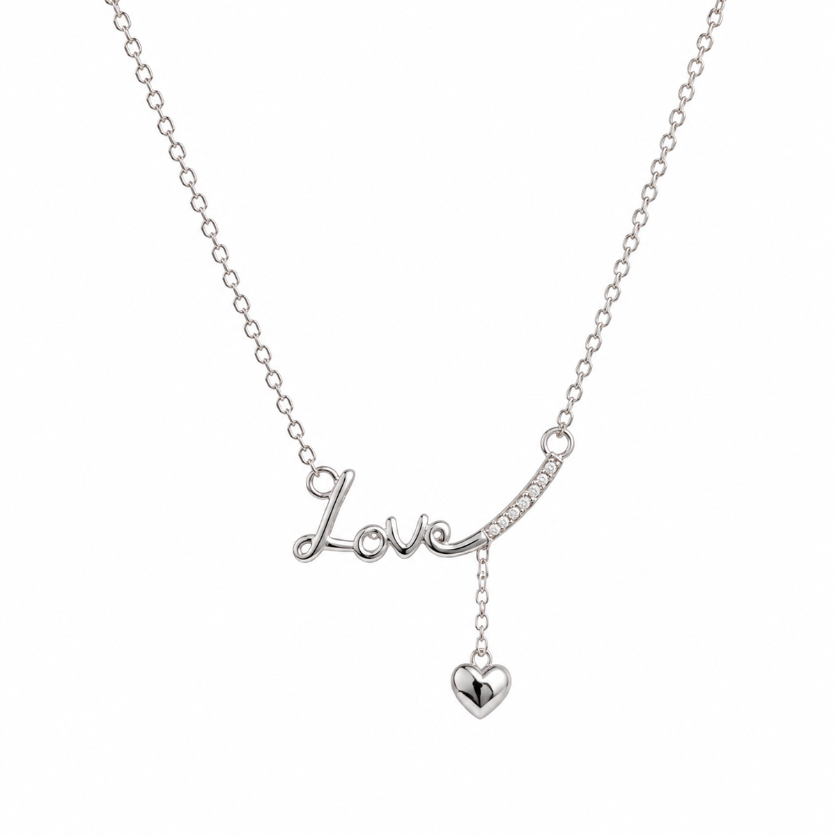 Love Script Heart Pendant by The 925 Club - image 2