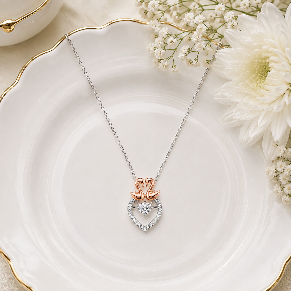 Swan Heart Pendant by The 925 Club - image 3