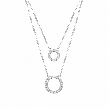 Double Halo Pendant Necklace by The 925 Club - image 2