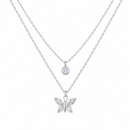 Butterfly Layered Pendant Necklace by The 925 Club - image 2