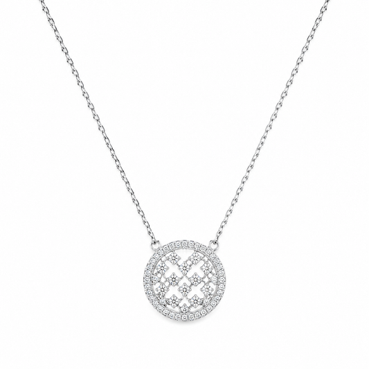 Lattice Disc Pendant by The 925 Club - image 2