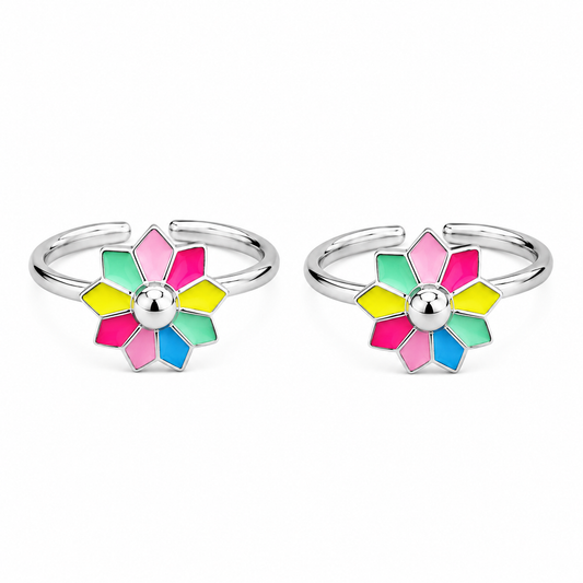 Rainbow Bloom Toe Ring by The 925 Club - image 2