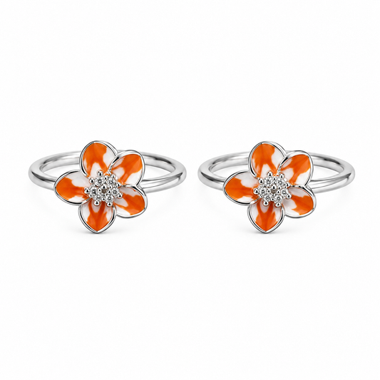 Orange Blossom Toe Ring by The 925 Club - image 2
