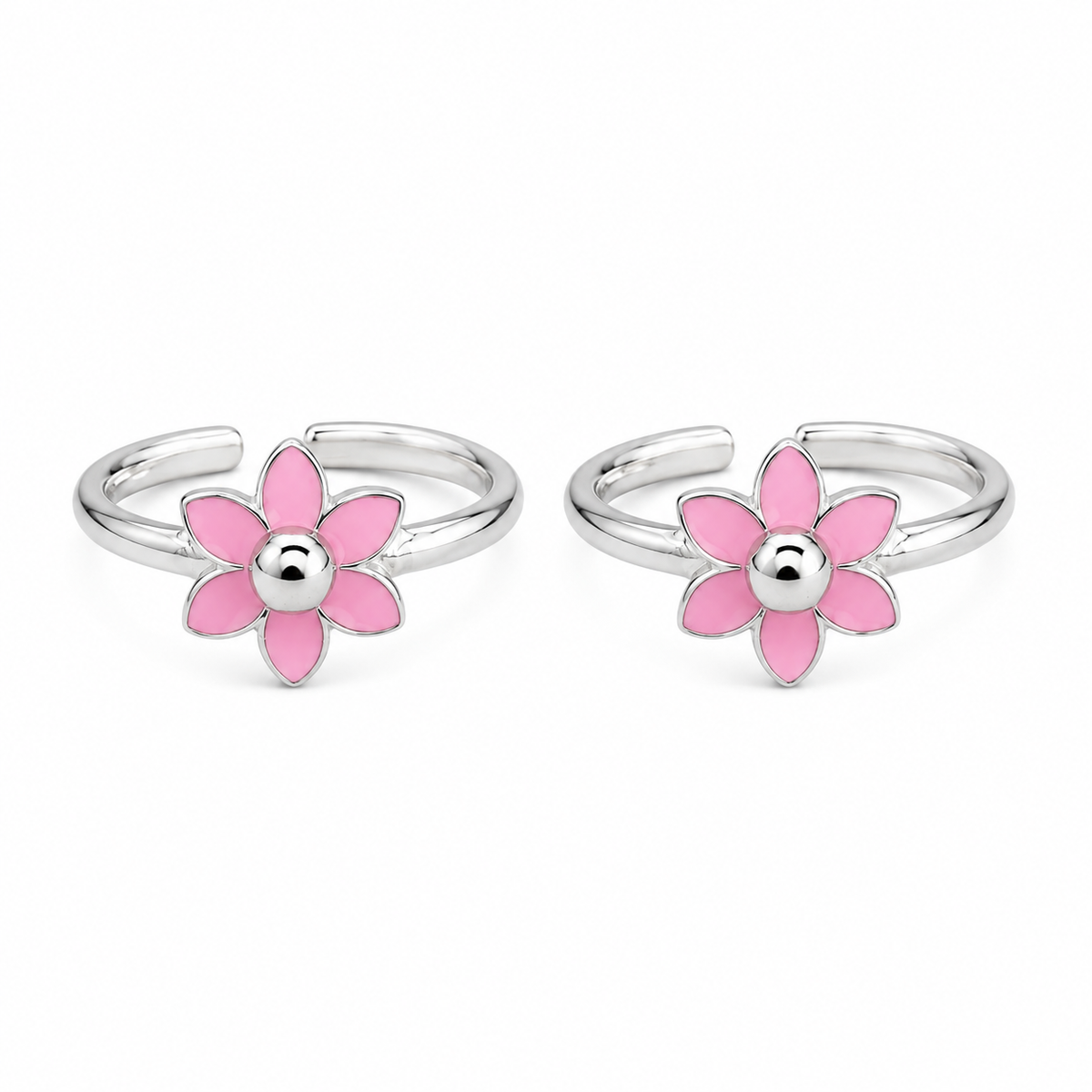 Pink Daisy Toe Ring by The 925 Club - image 2