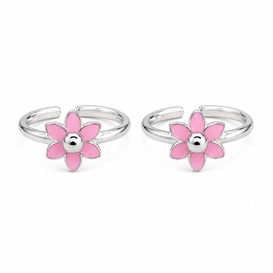 Pink Daisy Toe Ring by The 925 Club - image 2