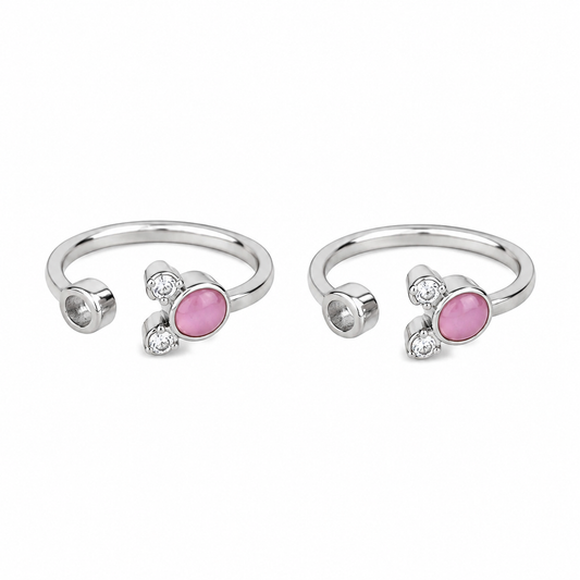 Luna Pink Toe Ring by The 925 Club - image 2