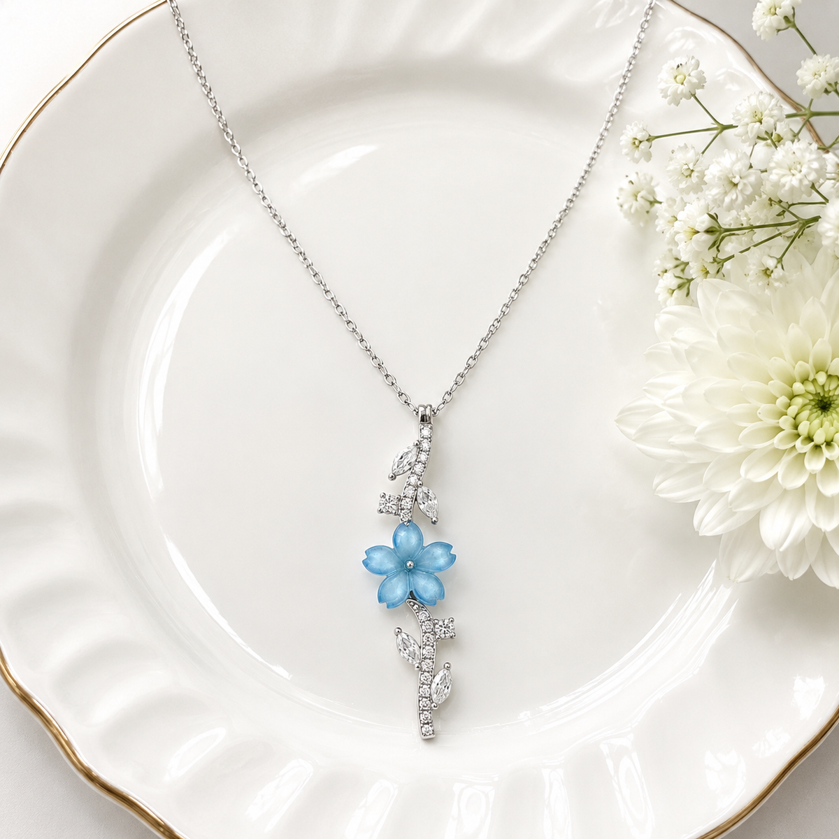 Blue Blossom Vine Pendant by The 925 Club - image 3