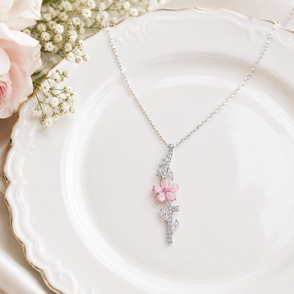 Pink Blossom Vine Pendant by The 925 Club - image 3
