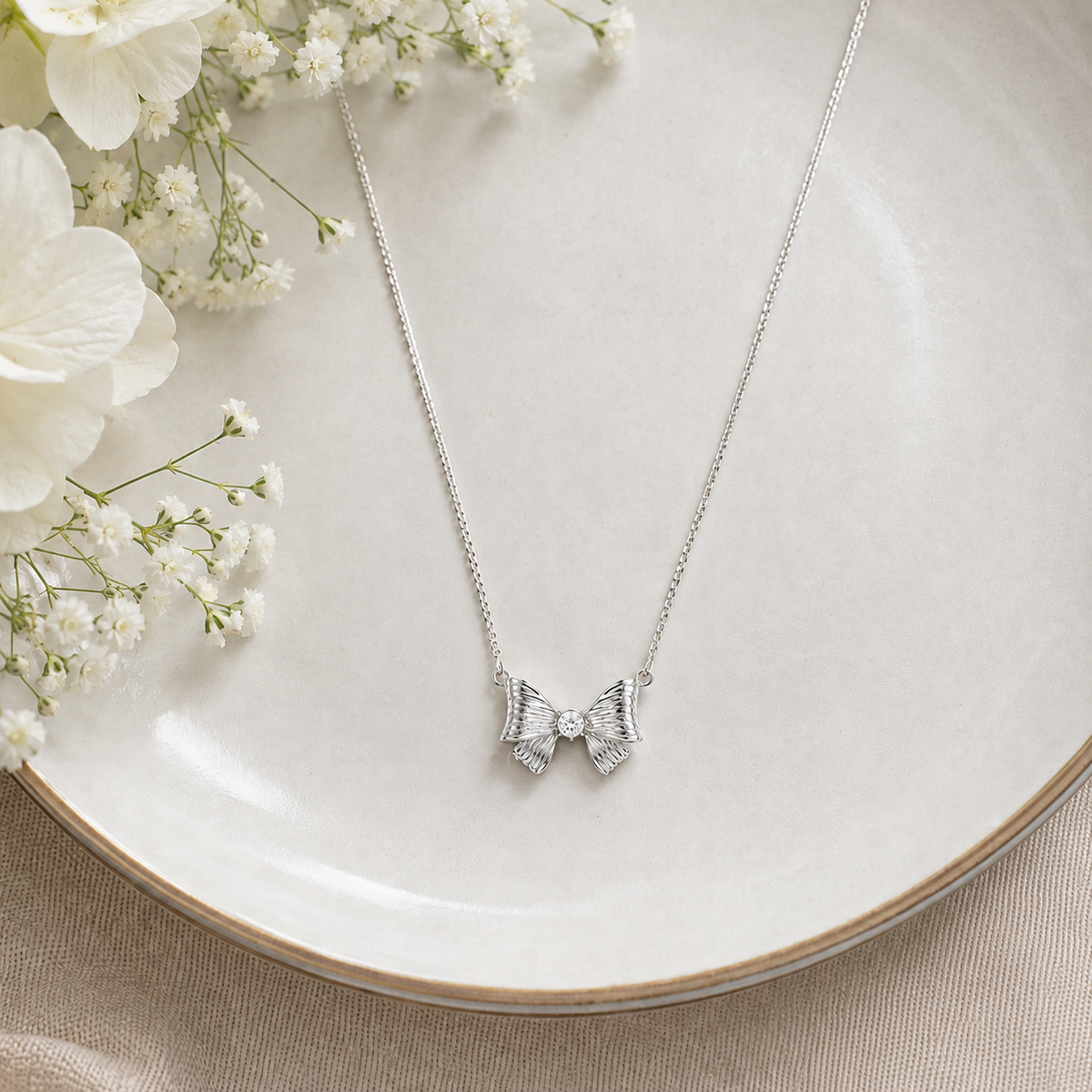 Silver Ribbon Bow by The 925 Club - image 3
