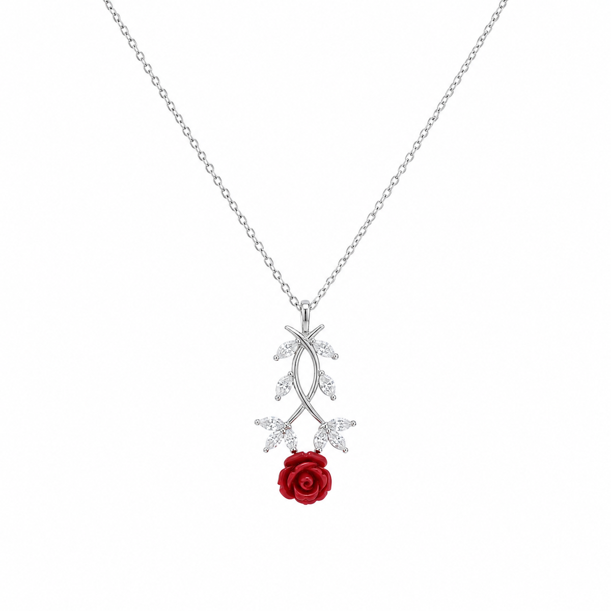 Crimson Rose Vine Pendant by The 925 Club - image 2